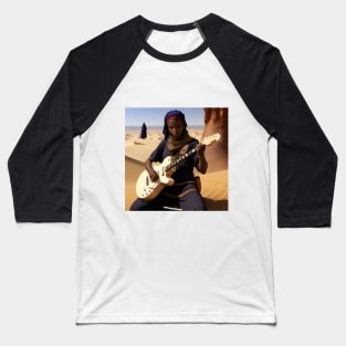 electric guitar touareg player in the desert landescape music heavy Baseball T-Shirt